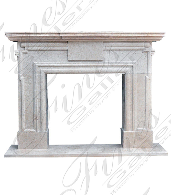 Search Result For Marble Fireplaces  - Light Cream Contemporary Surround - MFP-1616