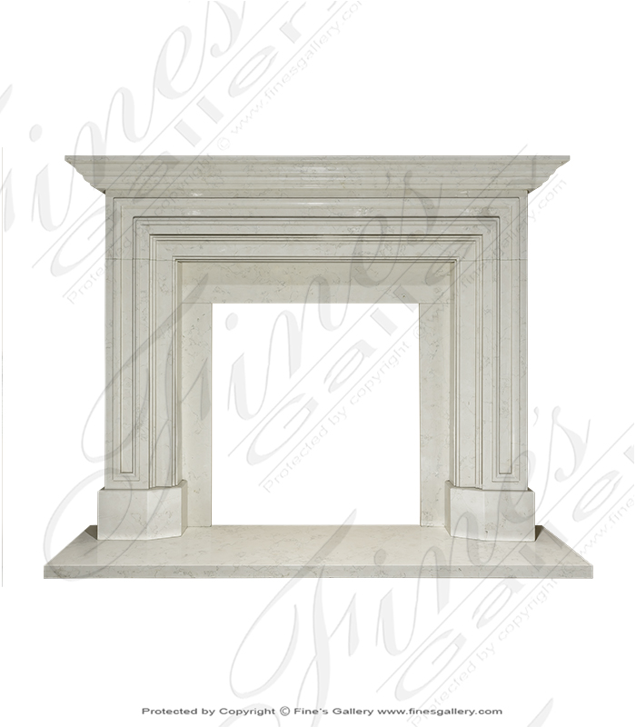 Marble Fireplaces  - Light Cream Contemporary Surround - MFP-1616