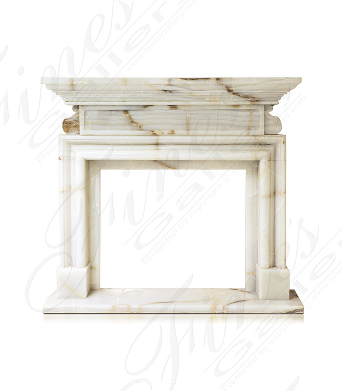 Marble Fireplaces  - Onyx Fireplace Mantel - MFP-1574