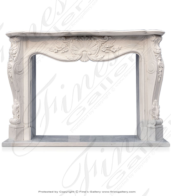Marble Fireplaces  - French Style Marble Mantel - MFP-1595