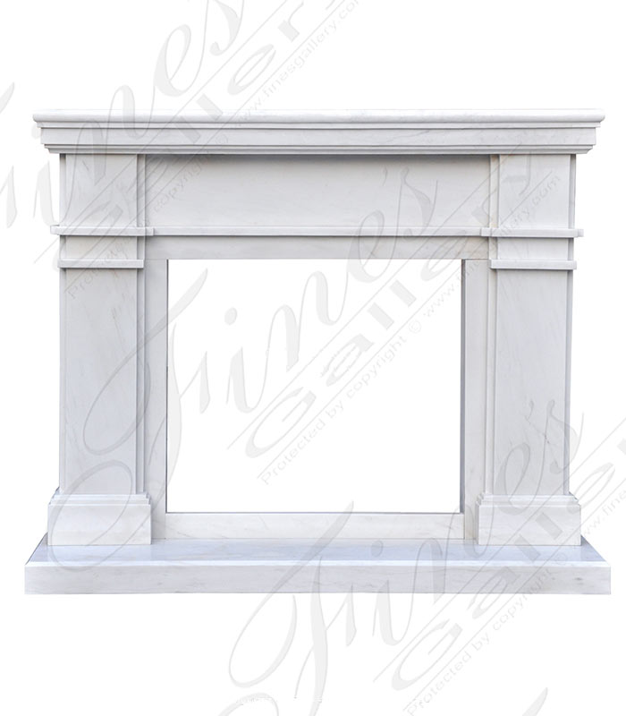 Marble Fireplaces  - Contemporary Statuary White Mantel - MFP-1604