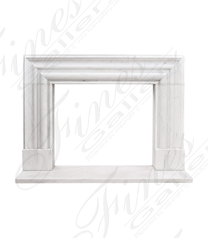 Search Result For Marble Fireplaces  - Bolection Fireplace Mantel In Statuary White Marble - MFP-1608