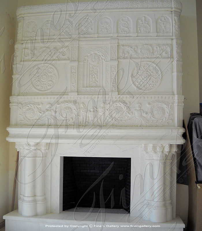 Marble Fireplaces  - Ornate Overmantel - MFP-1610