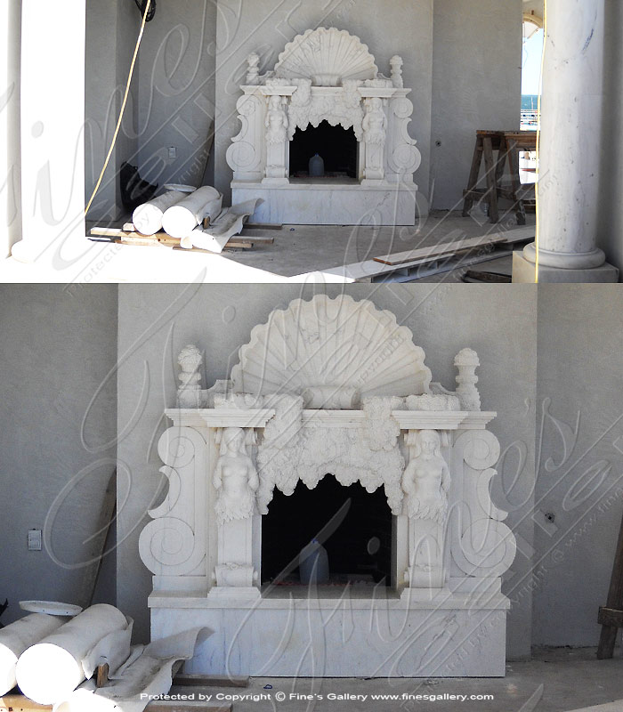 Outdoor Marble Fireplace
