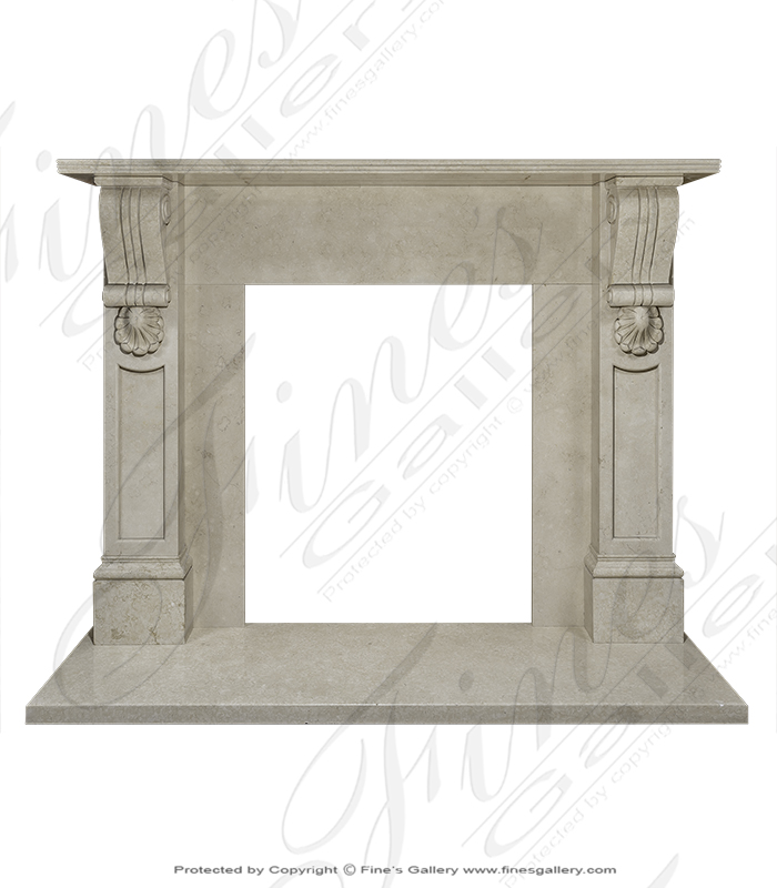 Search Result For Marble Fireplaces  - White Marble Corbel Style Fire - MFP-1606