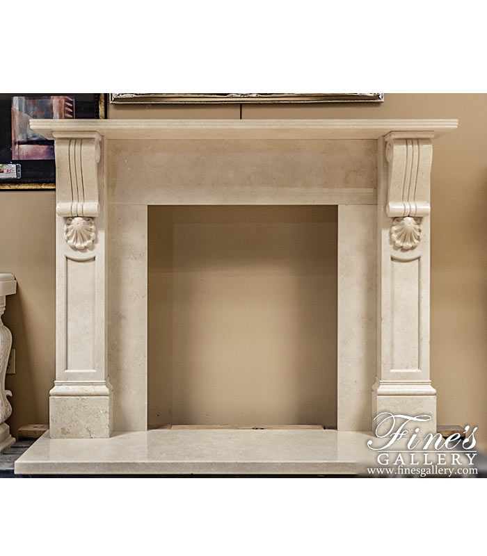 Fireplace Under3000s  - Victorian Style Marble Fireplace - MFP-1618