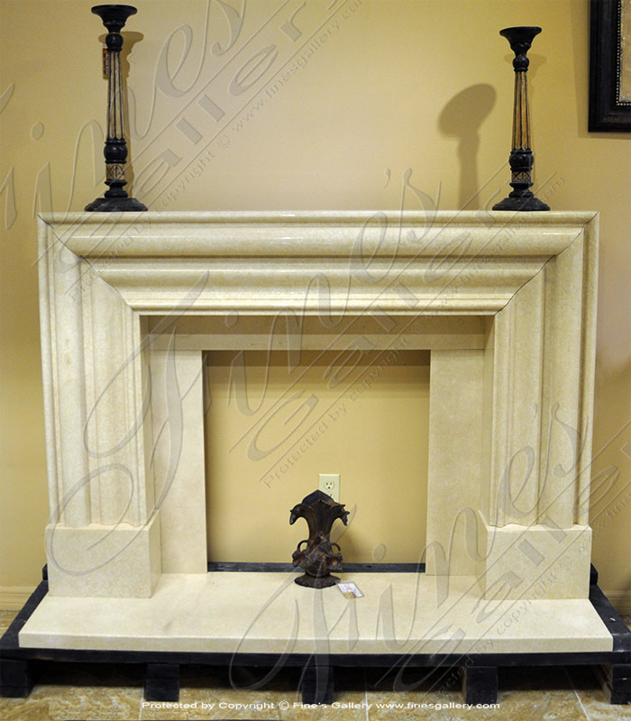 Marble Fireplaces  - Bolection Fireplace Mantel In Statuary White Marble - MFP-1608