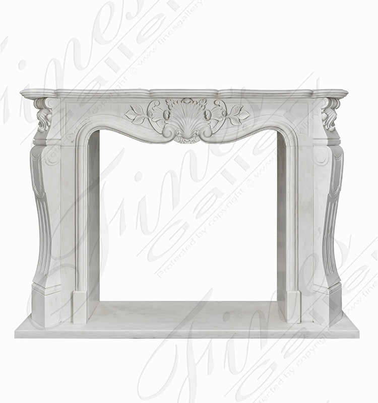 Marble Fireplaces  - French White Marble Surround - MFP-1758