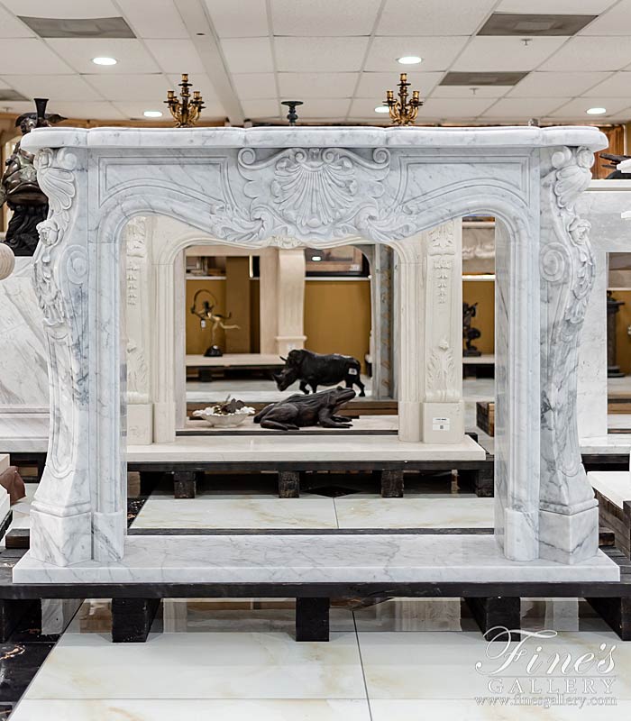 Marble Fireplaces  - Carrara White Marble Mantel - MFP-1780