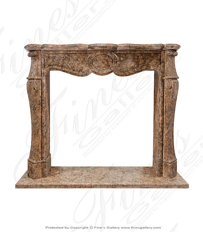Marble Fireplaces  - Rosso Verona Italian Marble Mantel - MFP-1805