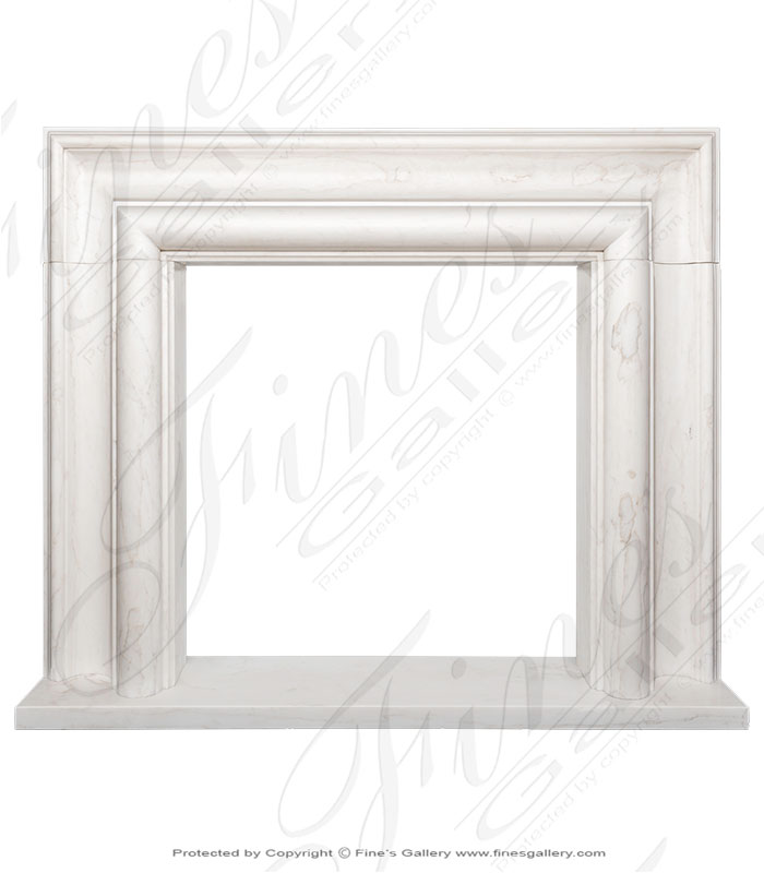 Search Result For Marble Fireplaces  - Bolection Style Fireplace Mantel In Statuary White Marble - MFP-747