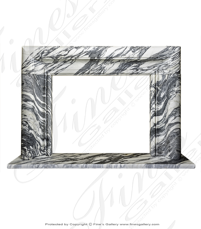 Search Result For Marble Fireplaces  - Breccia Viola Marble Bolection Surround XIV - MFP-1991