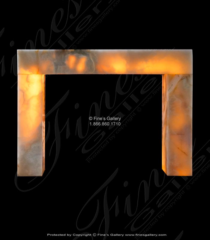 Translucent Modern Onyx Fireplace Mantel