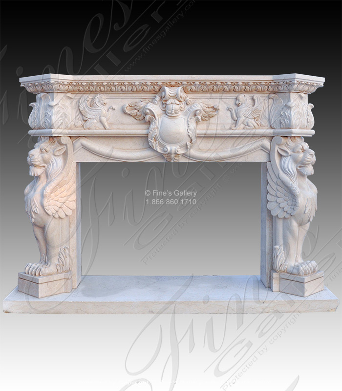 Marble Fireplaces  - Majestic Chimera Style Firepla - MFP-1878