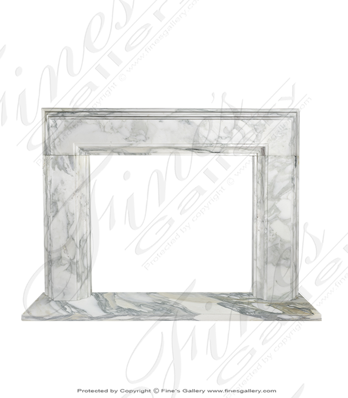 Marble Fireplaces  - Luxurious Modern Marble Mantel - MFP-1896