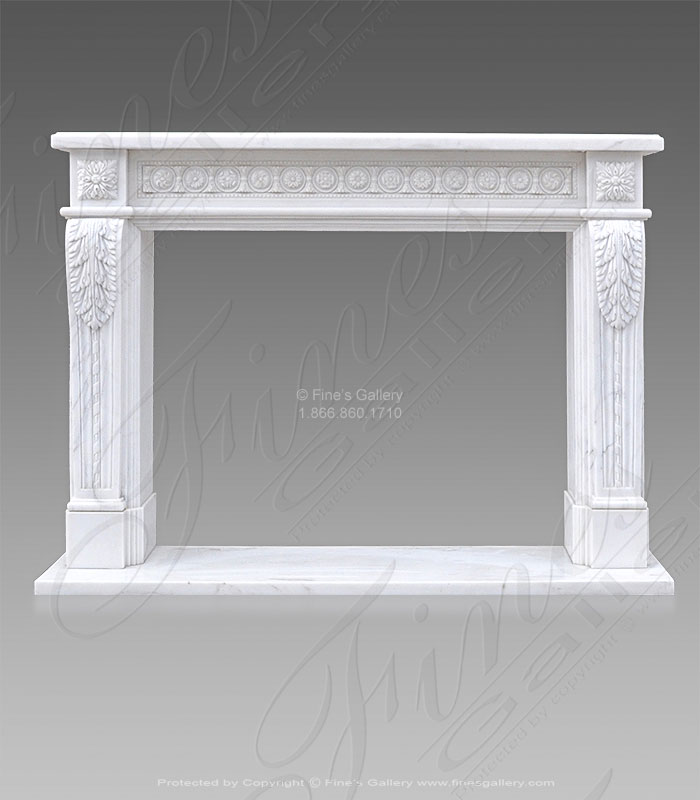 French Louis XVI Fireplace in Marble