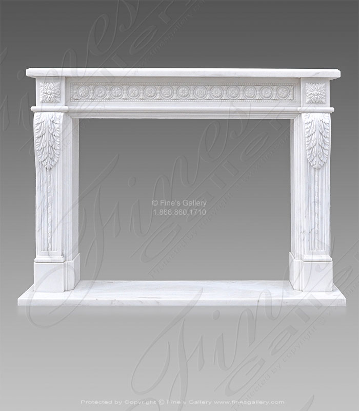 Marble Fireplaces  - French Louis XVI Fireplace In Marble - MFP-1908