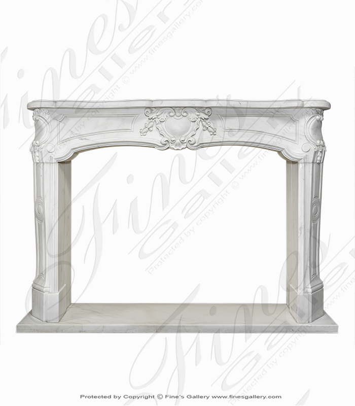 Louis XV Style White Marble Surround 