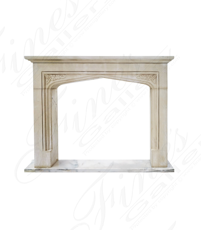Marble Fireplaces  - French Limestone Gothic Style Mantel - MFP-1948