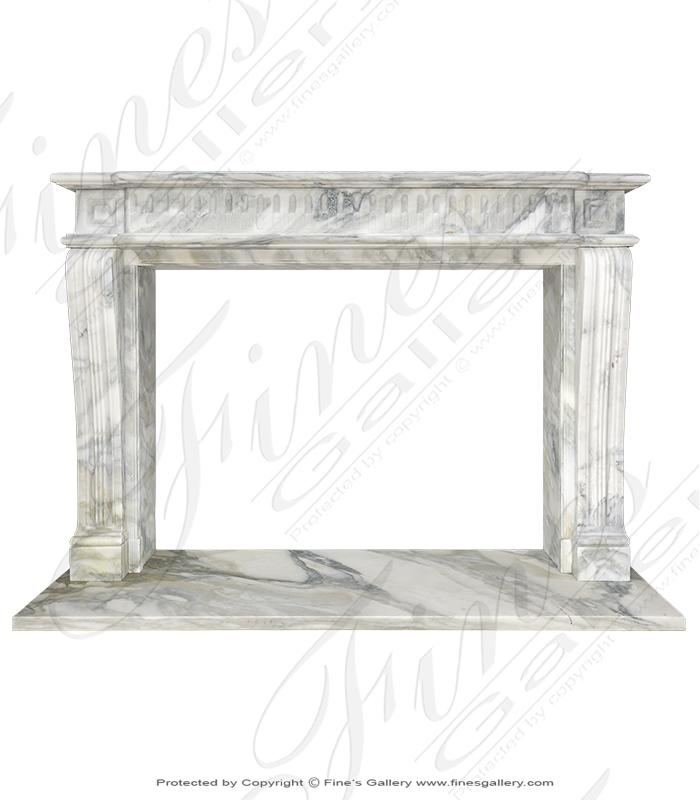 Marble Fireplaces  - Regency Style Arabascato Mantel - MFP-1973