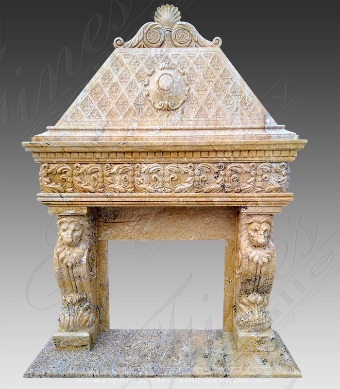 Marble Fireplaces  - Custom Made Granite Overmantel - MFP-1975