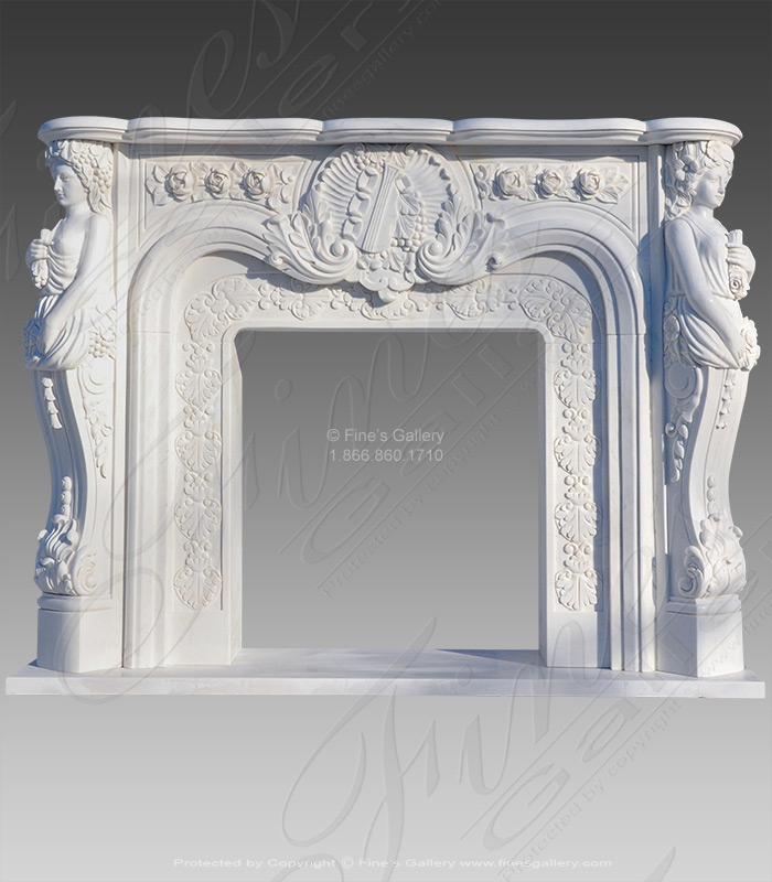 Marble Fireplaces  - Marble Fireplace - MFP-1976