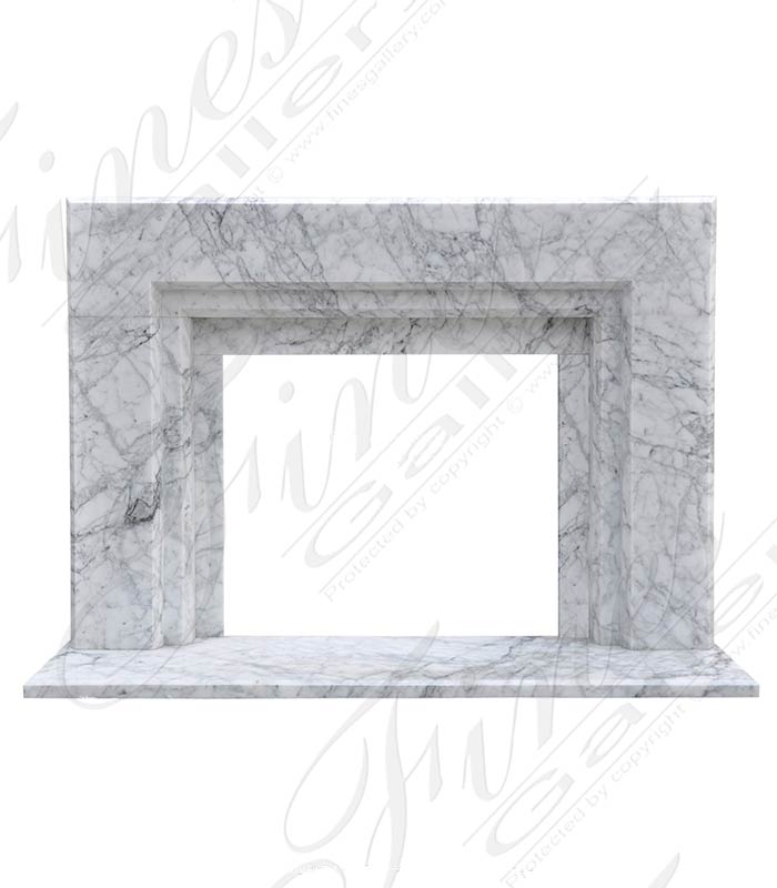 Marble Fireplaces  - Modern Italian Calacatta Marble Surround  - MFP-1980