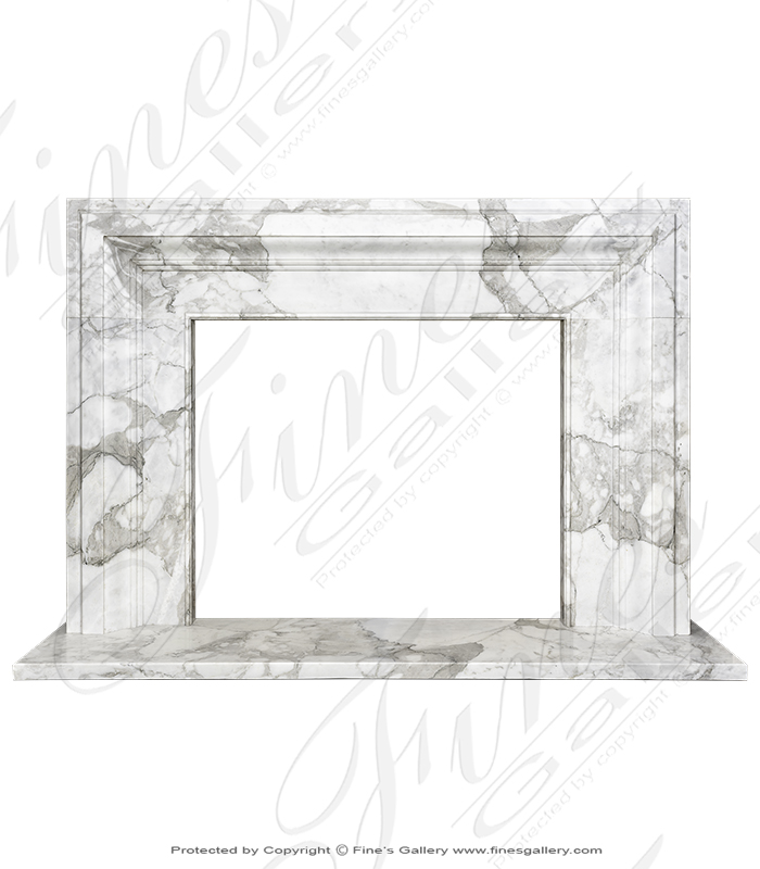 Marble Fireplaces  - Modern Bolection Calacatta Surround - MFP-1983