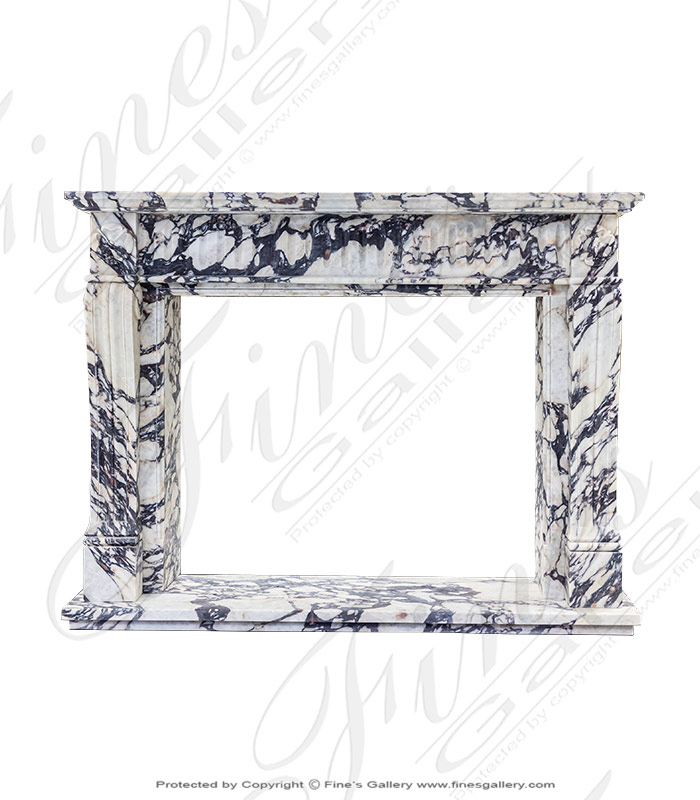 Marble Fireplaces  - Breche Violette Marble Fireplace - MFP-1985