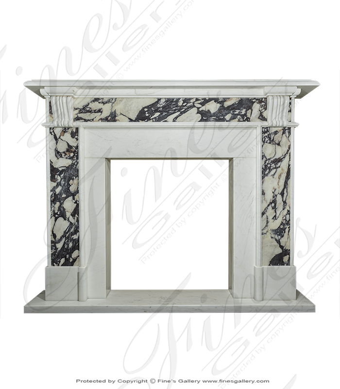 Marble Fireplaces  - Breche Violette Marble Mantelpiece - MFP-1989