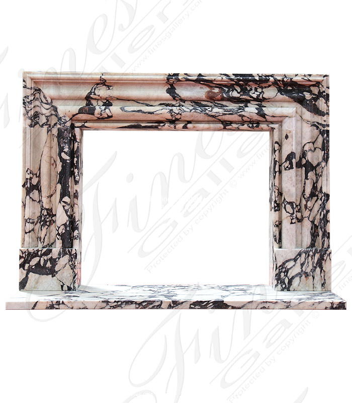 Marble Fireplaces  - Breccia Viola Marble Bolection Surround IV - MFP-1990