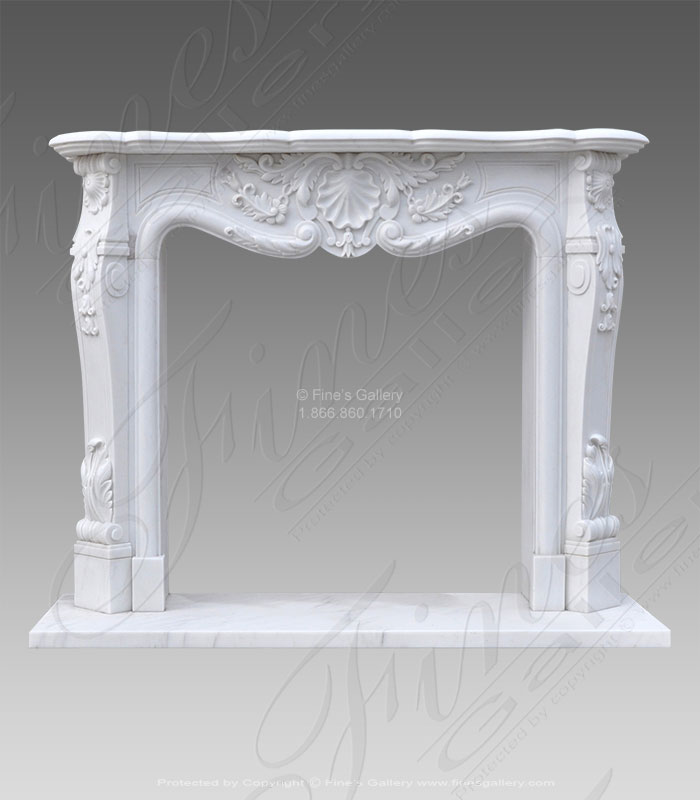 Marble Fireplaces  - Louise XIV French Style Marble Fireplace Surround - MFP-2003