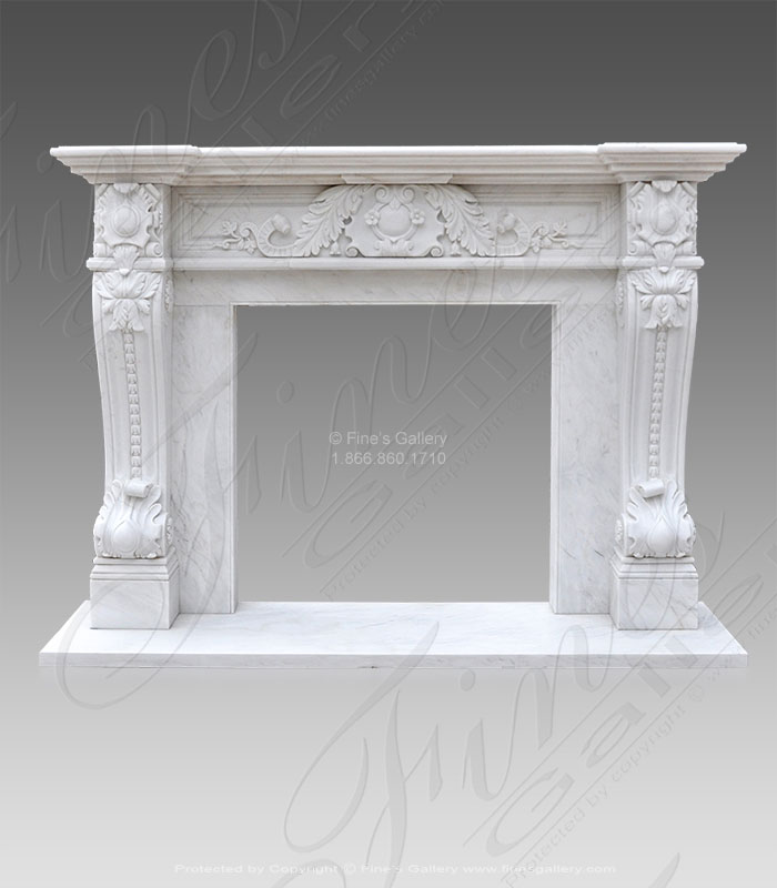 Marble Fireplaces  - Luxurious Italian Louise XIV Marble Surround - MFP-2005