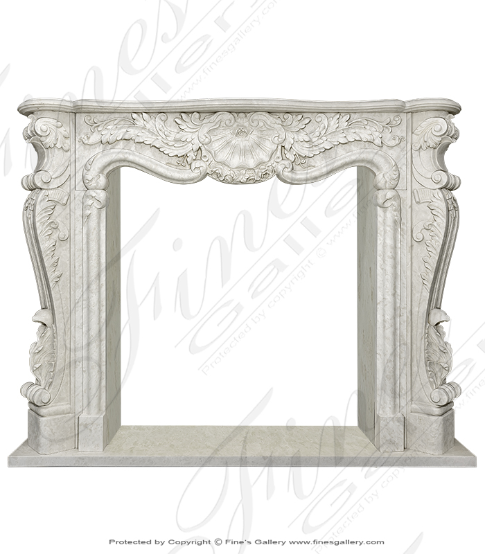 Marble Fireplaces  - Botticino Forito Supreme French Style Surround - MFP-2025