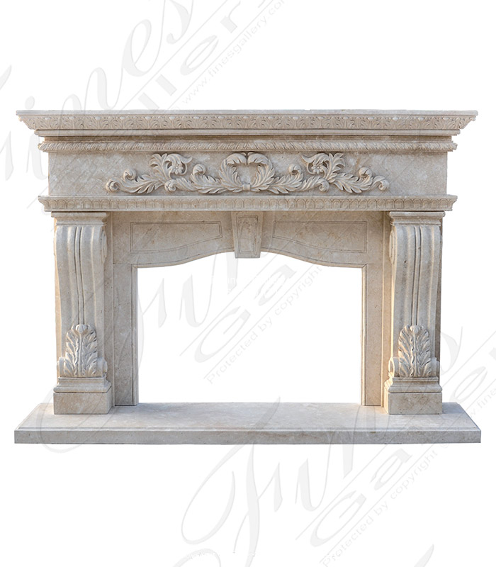 Marble Fireplaces  - Tuscany Villa Marble Mantel - MFP-2028