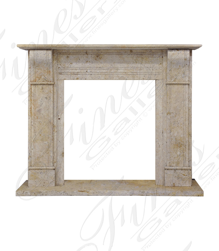 Fireplace Classics  - Contemporary Corbel Style Travertine Mantel - MFP-2029