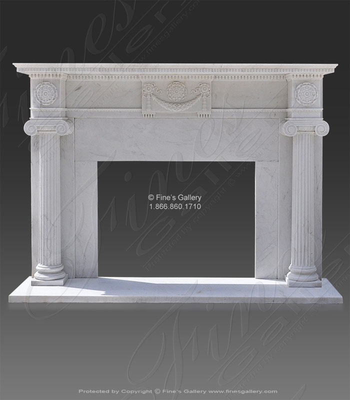 Marble Fireplaces  - Whitehouse Replica Marble Fireplace - MFP-2032