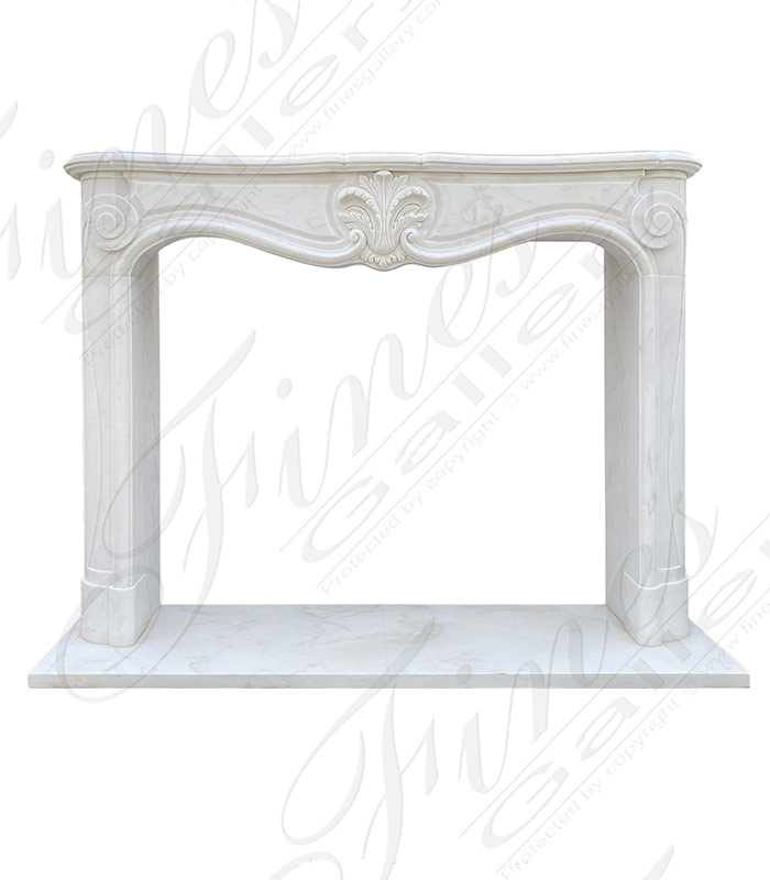 Elegant Statuary White Marble Fireplace
