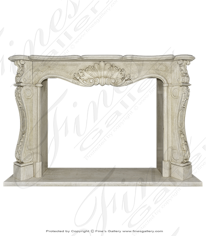 Marble Fireplaces  - French Louis XVI Mantel In Galala Marble - MFP-2070