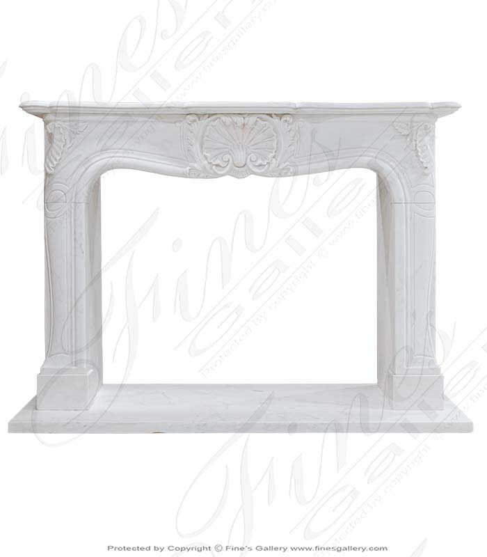 Marble Fireplaces  - Exotic Louis XVI Statuary Marble Surround - MFP-2073