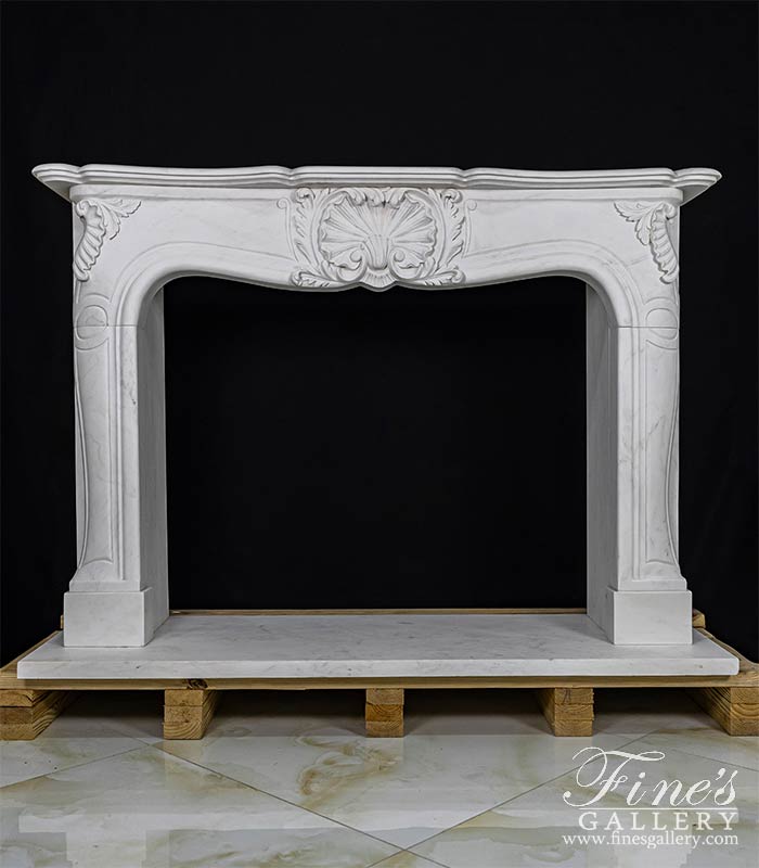 Marble Fireplaces  - Exotic Louis XVI Statuary Marble Surround - MFP-2073