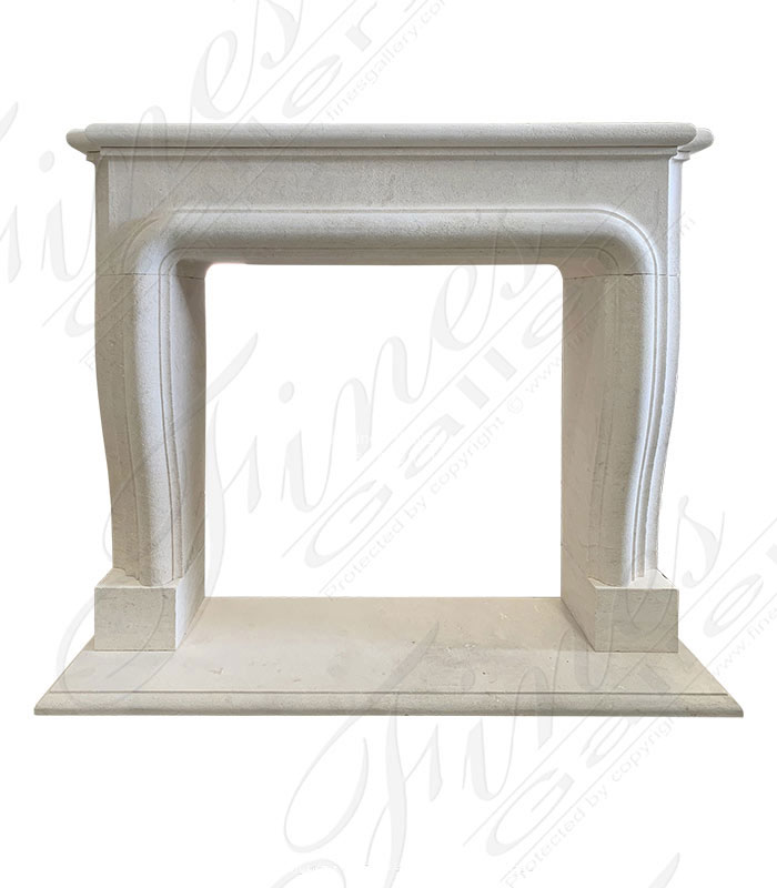 Marble Fireplaces  - French Limestone Fireplace Mantel - MFP-2075