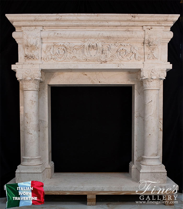 Marble Fireplaces  - Lions Den Surround - MFP-2076