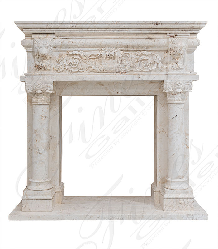 Marble Fireplaces  - Lions Den Surround - MFP-2076