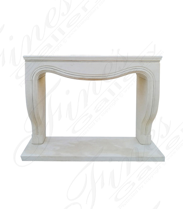 Marble Fireplaces  - French Style Mantel In Italian Limestone - MFP-2081