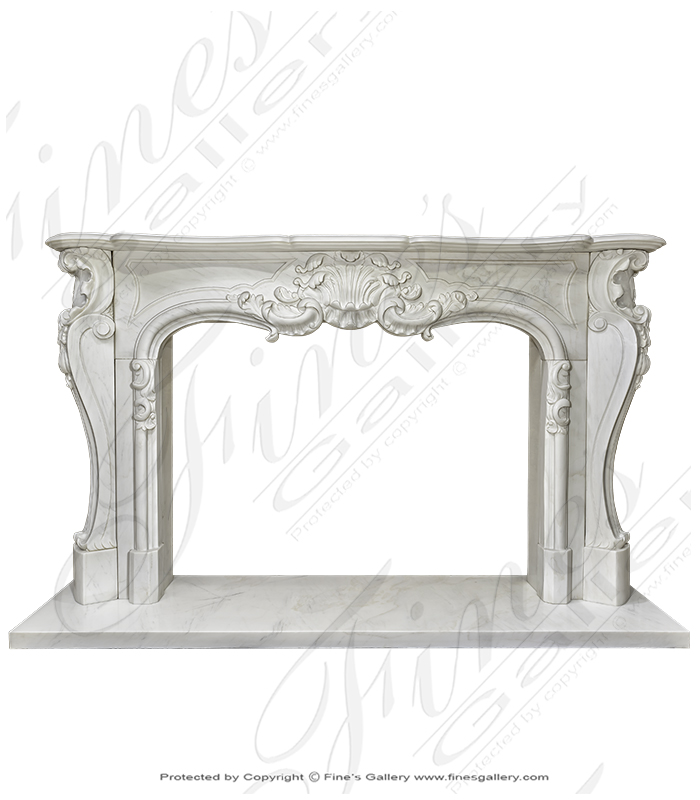 French Louis X Statuary Marble Mantel