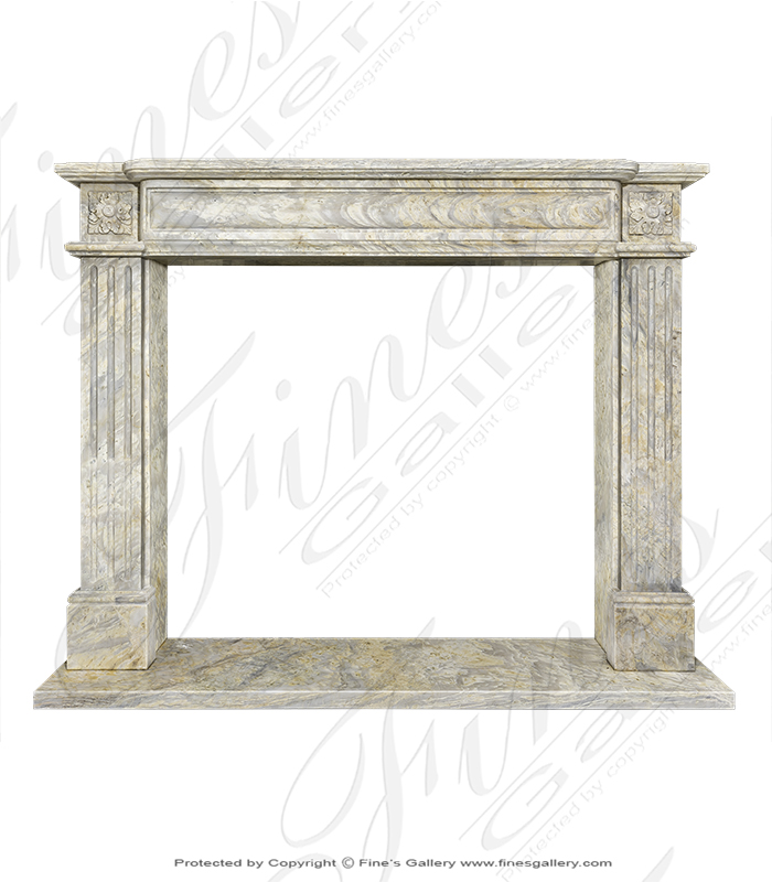 Orobico Light Marble Fireplace