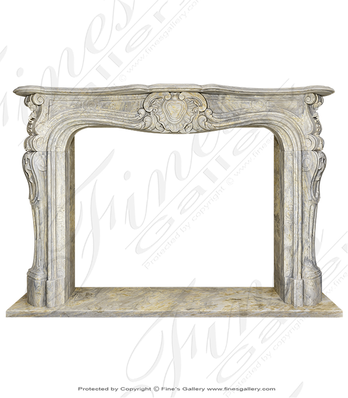 Exquisite French Orobico Light Marble Mantel