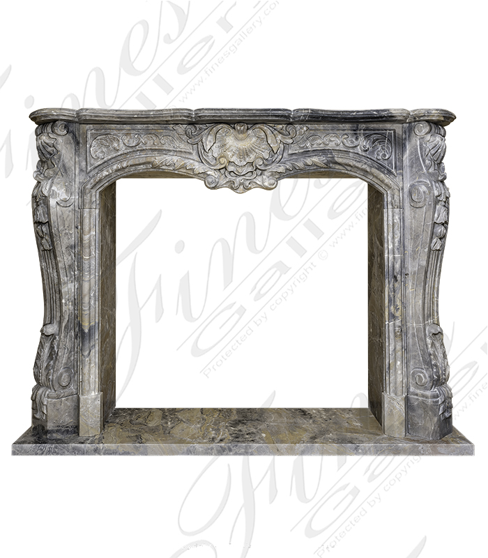 Search Result For Marble Fireplaces  - Italian Arabascato Orobico French Surround - MFP-2152