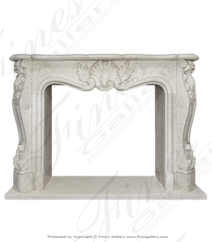 Marble Fireplaces  - Louis XIV Botticino Surround - MFP-2156